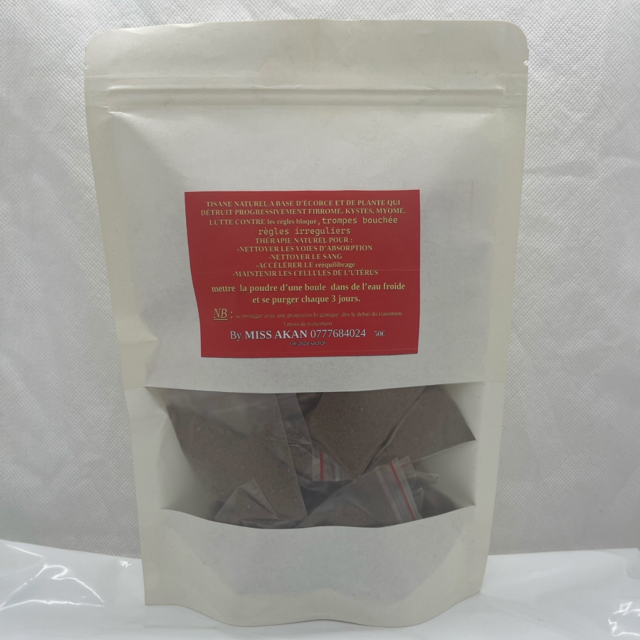 TISANE NATUREL A BASE D'ÉCORCE ET DE PLANTE FIBROME KISTES MYOMES
