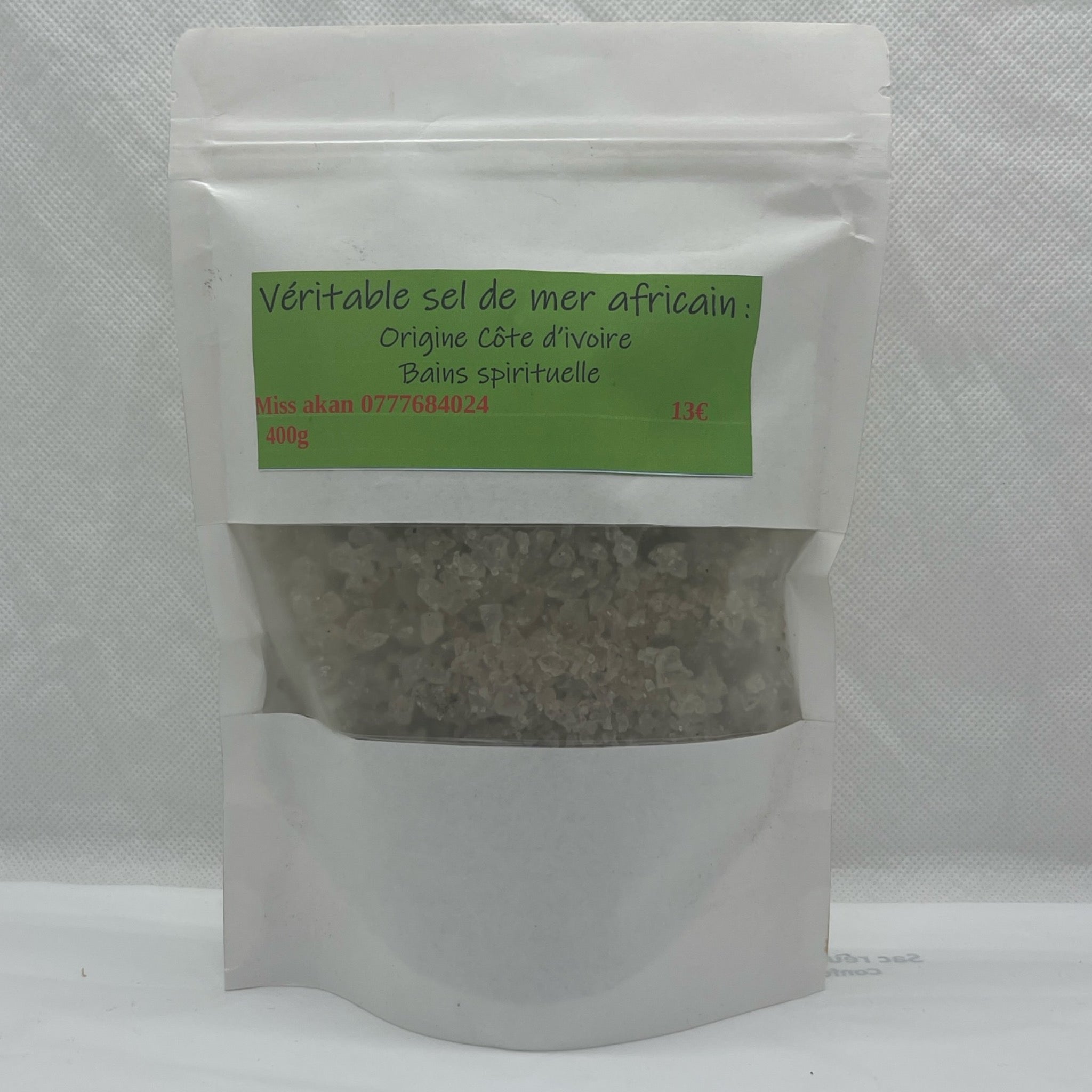 Genuine African Sea Salt:

 Origin Ivory Coast