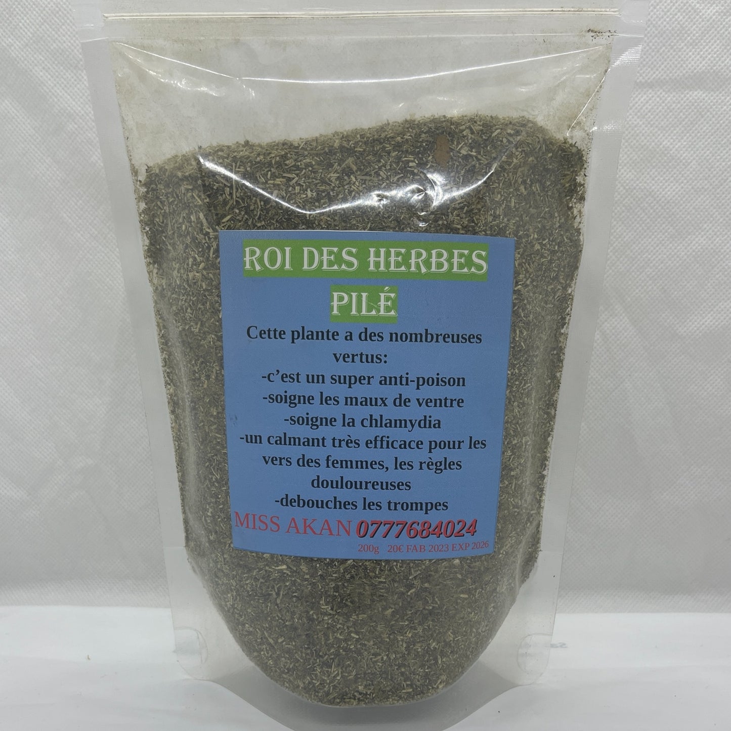 Roi des herbes pilé